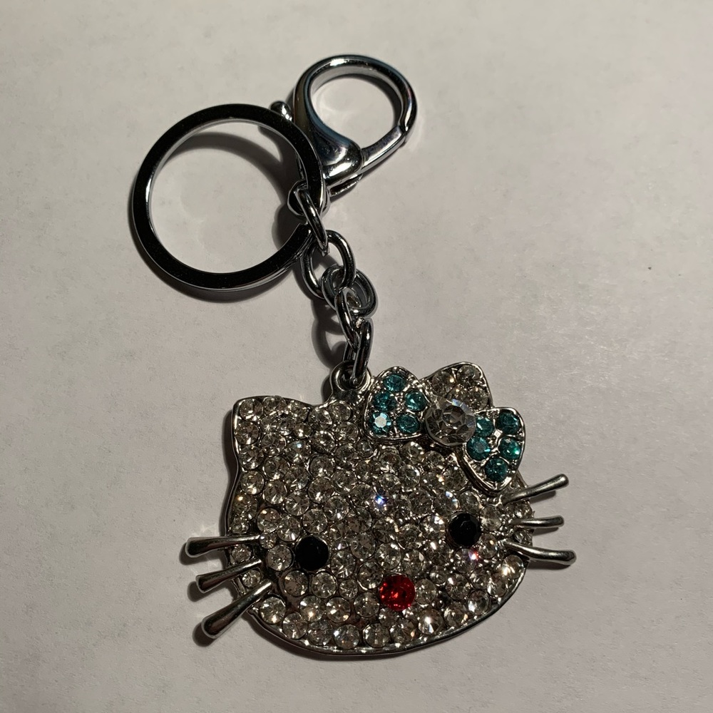 Hello kitty gemstone keychain